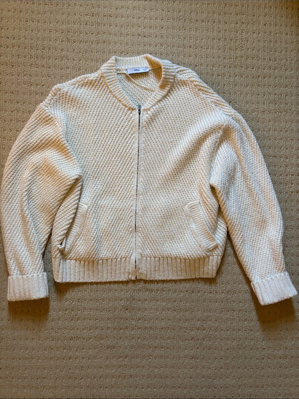 NWOT Mango Zip Sweater